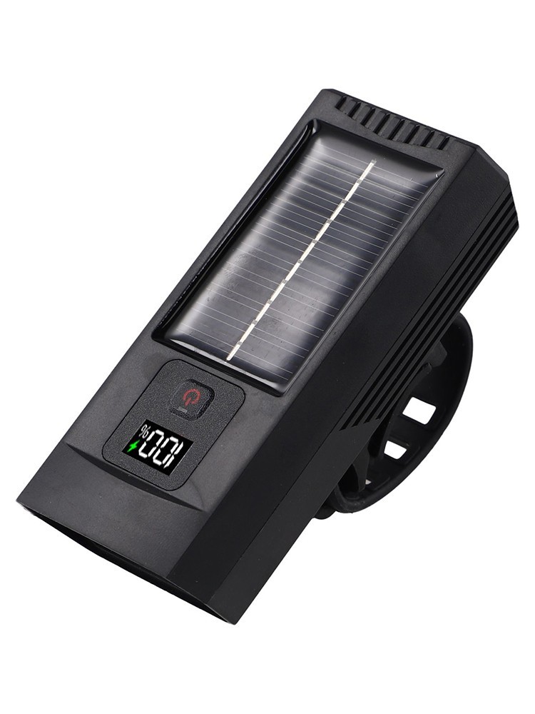 Multi Functional LED Bicycle Headlight with Solar and USB Charging Capabilities