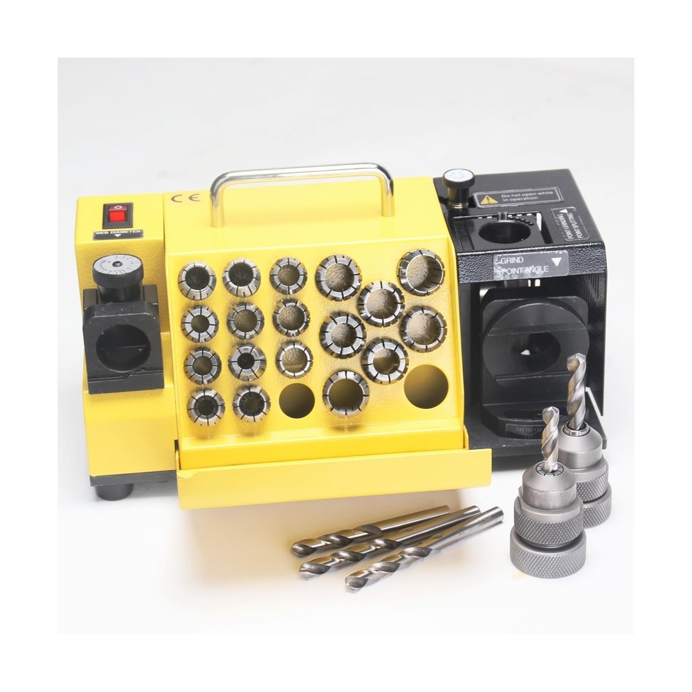Drill Bits Sharpener, 3-20mm Grinding Machine, Lip Relief Angle & 95°-135&#