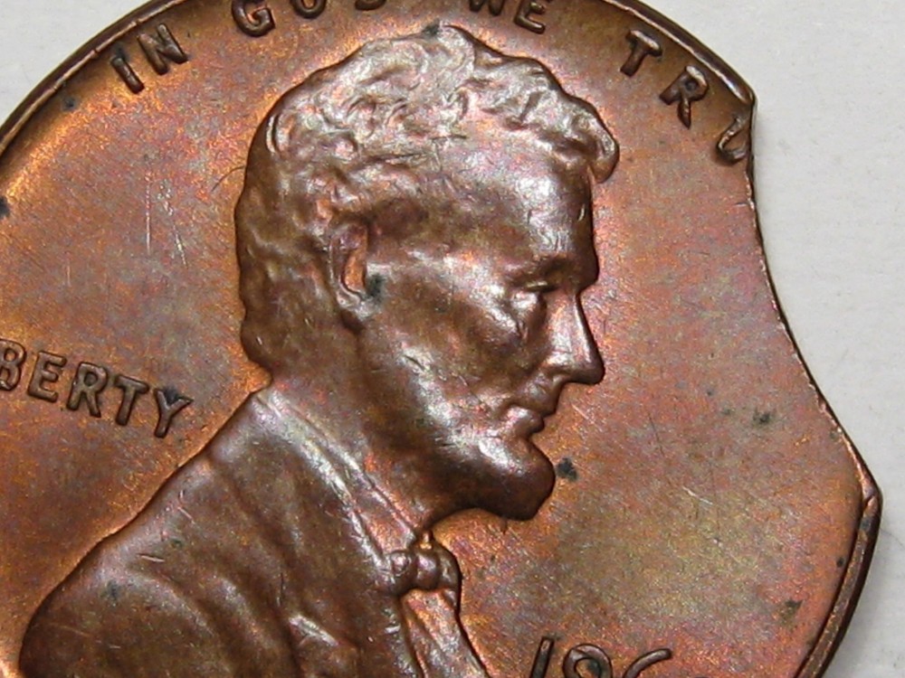 ERROR Penny: 1960 LD (Large Date) CLIP. #80