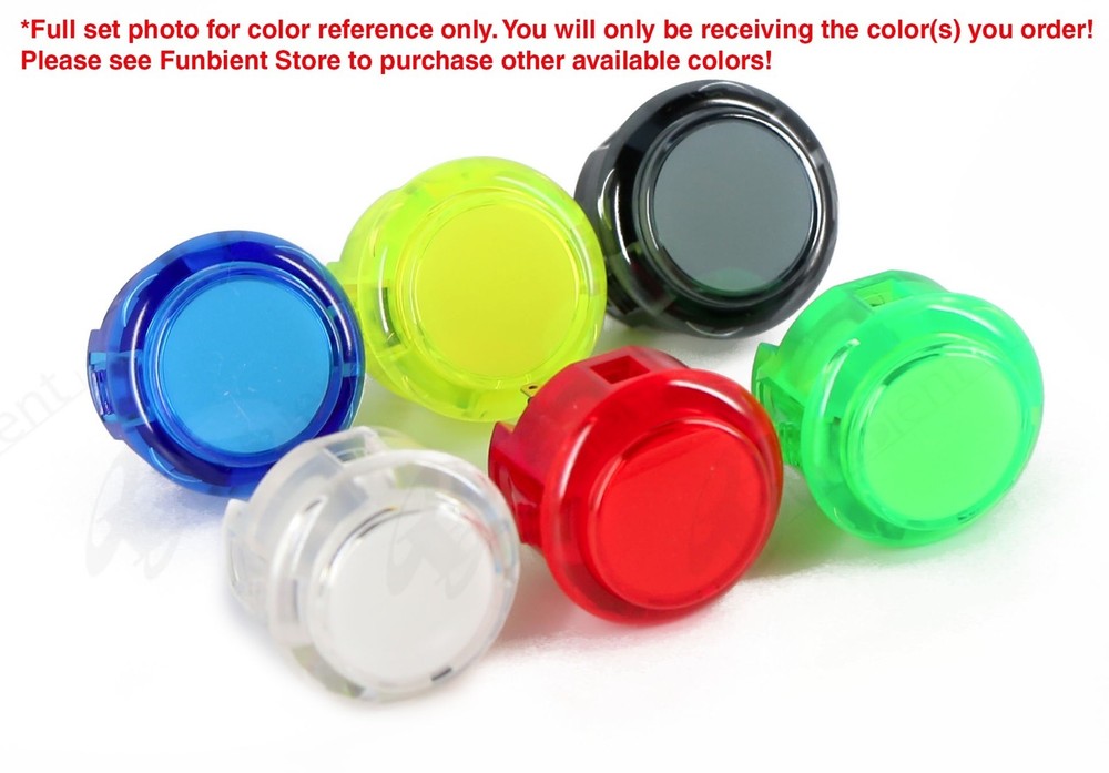 Sanwa Original OBSC-30 Yellow Translucent Push Button JAMMA guitar killswitch