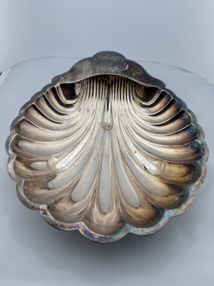 Silver Shell Server Needs Polish Vintage