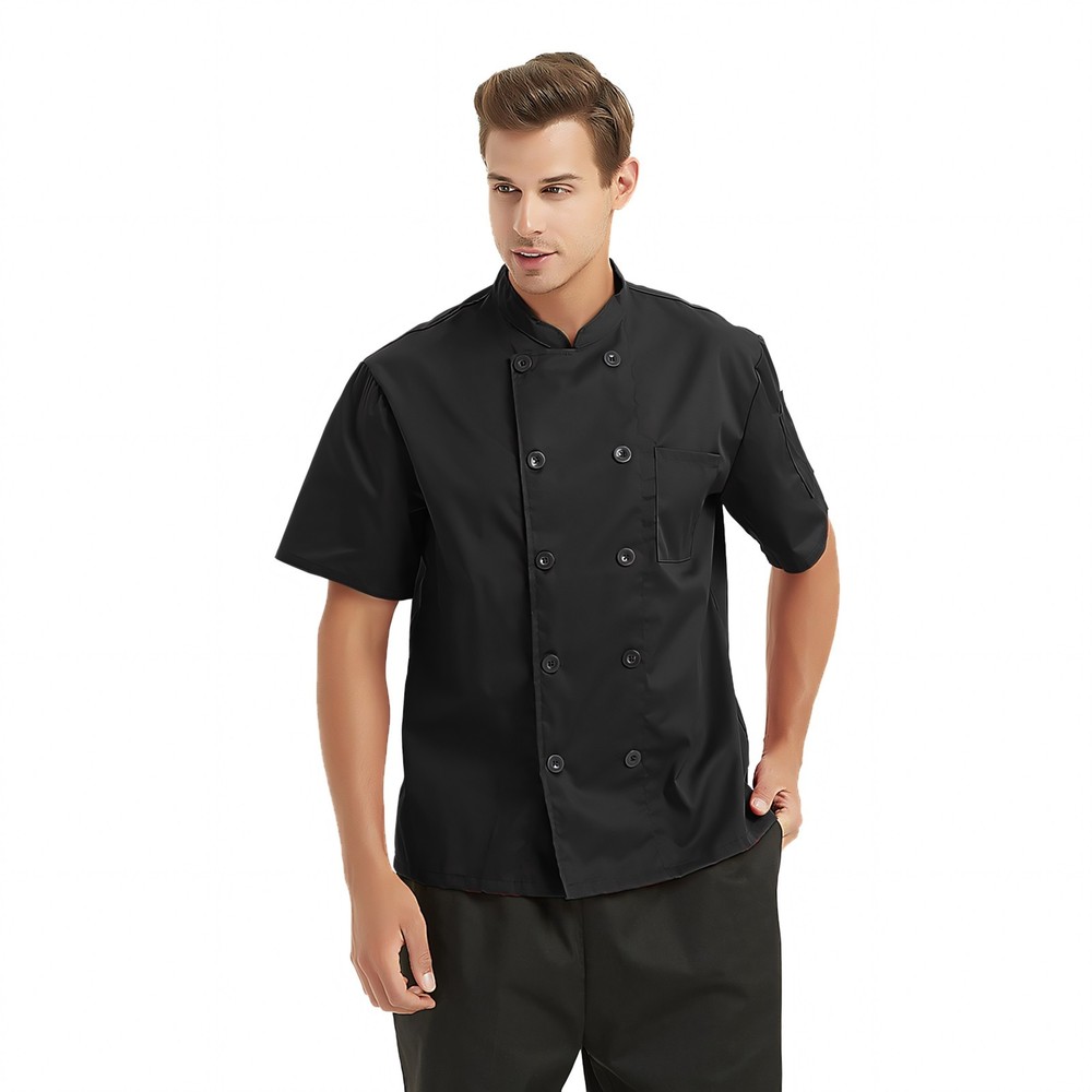 Custom Chef Coat PRINTED Personalized Short Sleeve Chef Jacket Work Uniform