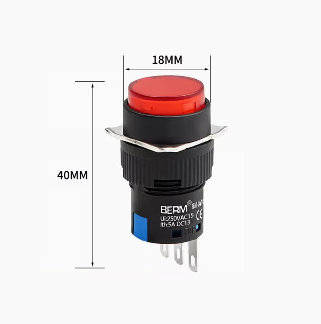 LA16 Button Switch Momentary/Latching On/Off 12V 24V 220V Round/Square/Rectangle