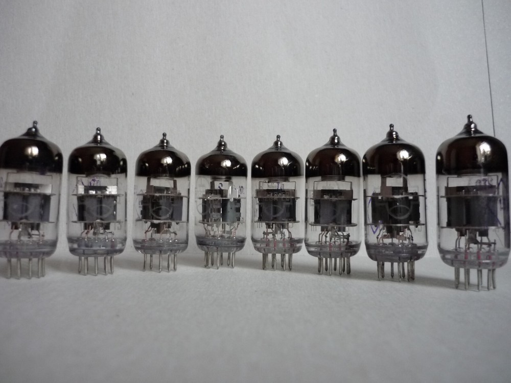 8pcs. 6N23P-EV / 6Н23П-ЕВ = ECC88 Double triode MILITARY. NEW. ONE BATCH 03-1973