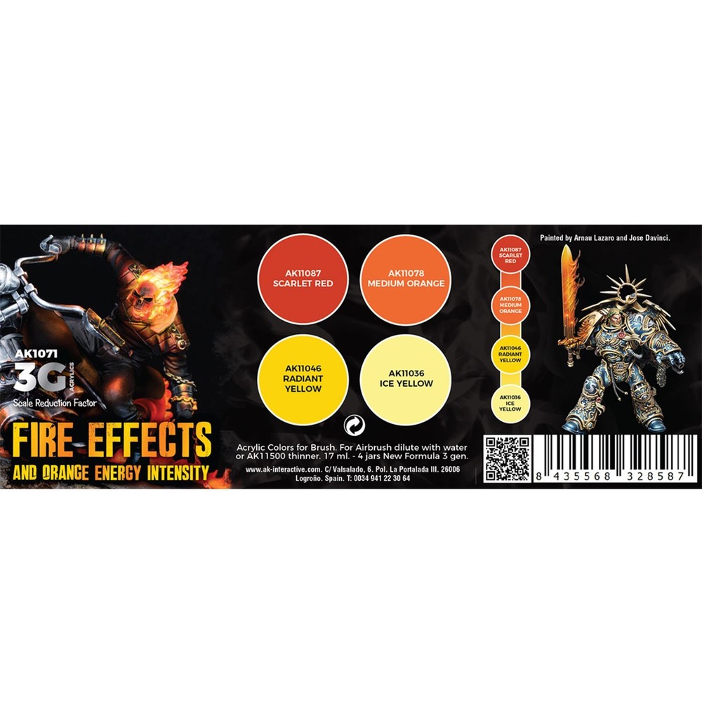 AK Interactive 3Gen Acrylics - Fire Effects Paint Set AK1071