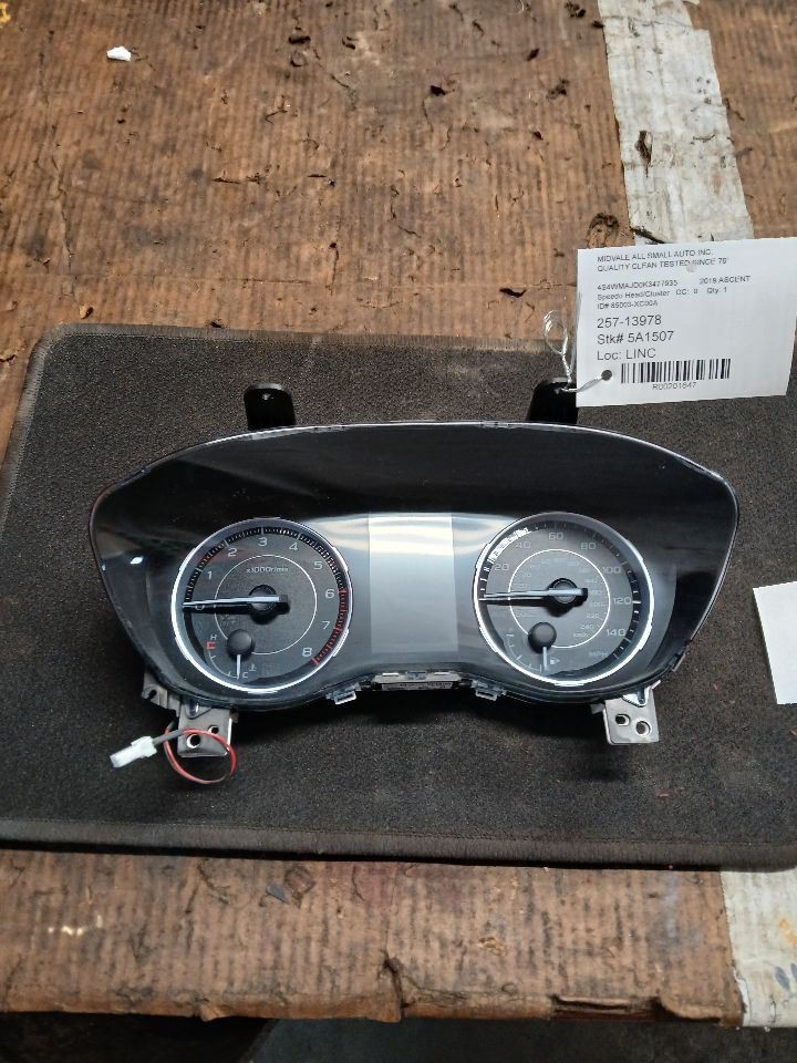 Speedometer MPH Base Fits 19 ASCENT 201647