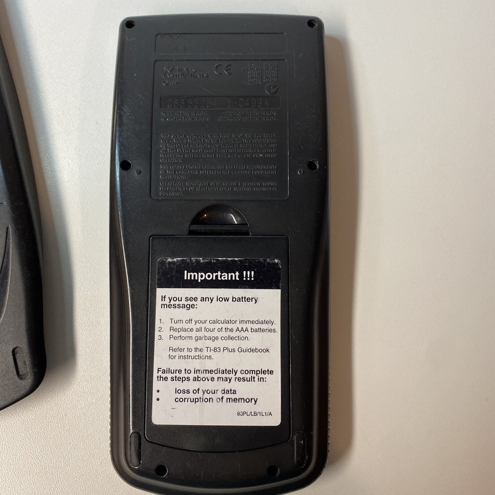 Texas Instruments TI-83 Plus Graphing Calculator Tested Works