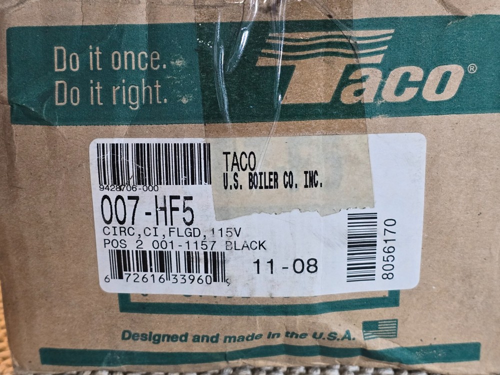Taco 007-HF5 Circulator Pump "Black"