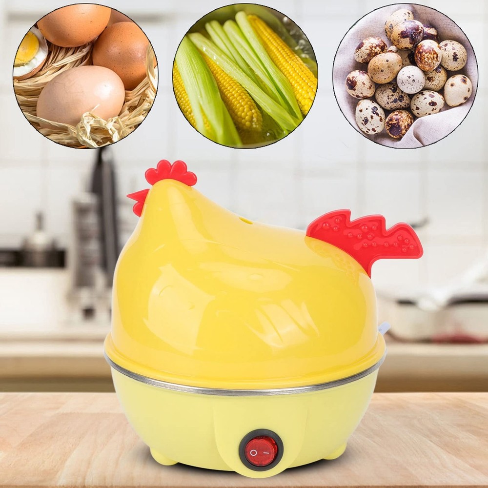 Electric Egg Cooker, Multifunction Chicken Shape Rapid Egg Boiler with 7 Egg ...
