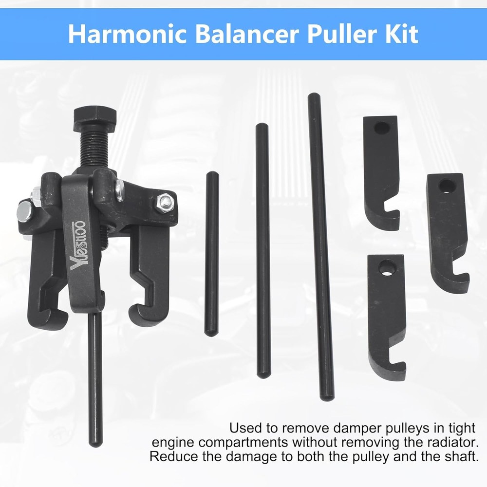 Harmonic Balancer Puller, Damper Pulley Puller Blue Case