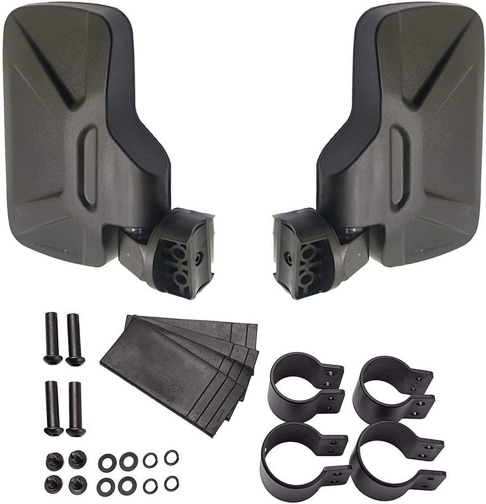 UTV Side Mirrors For 1.6" - 2" Roll Cage Bar, UTV Mirrors Compatible with wit...