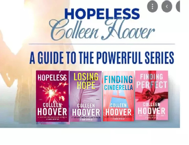 Hopeless +Losing Hope +Finding perfect + Finding Cinderella by COLLEEN HOOVER