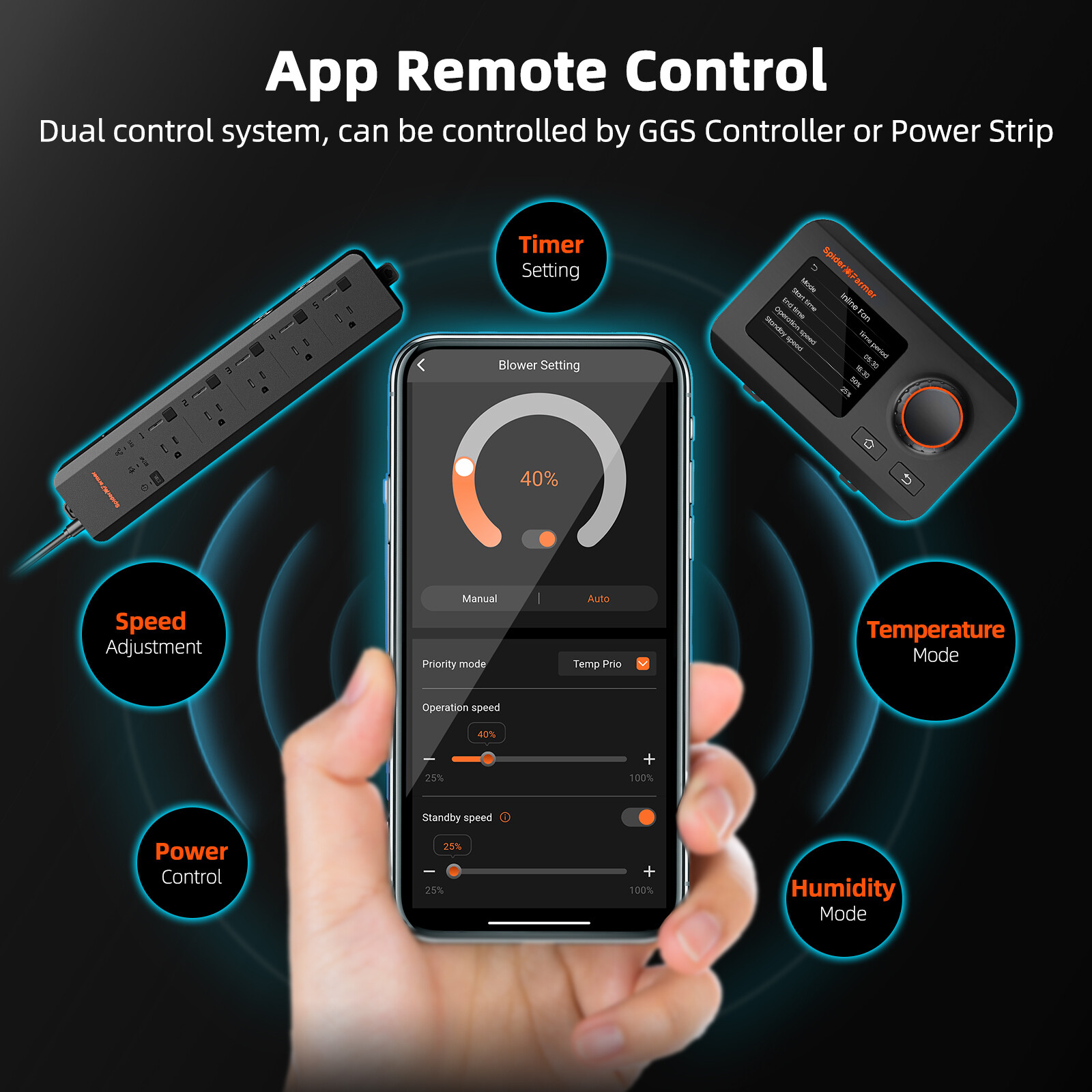 2025 Spider Farmer 4"6" Inline Fan Exhaust Ventilation HVAC Blower for Grow Tent