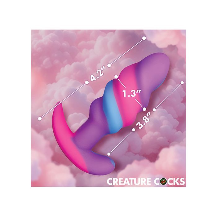 Creature Cocks Unicorn Swirl Silicone Butt Plug