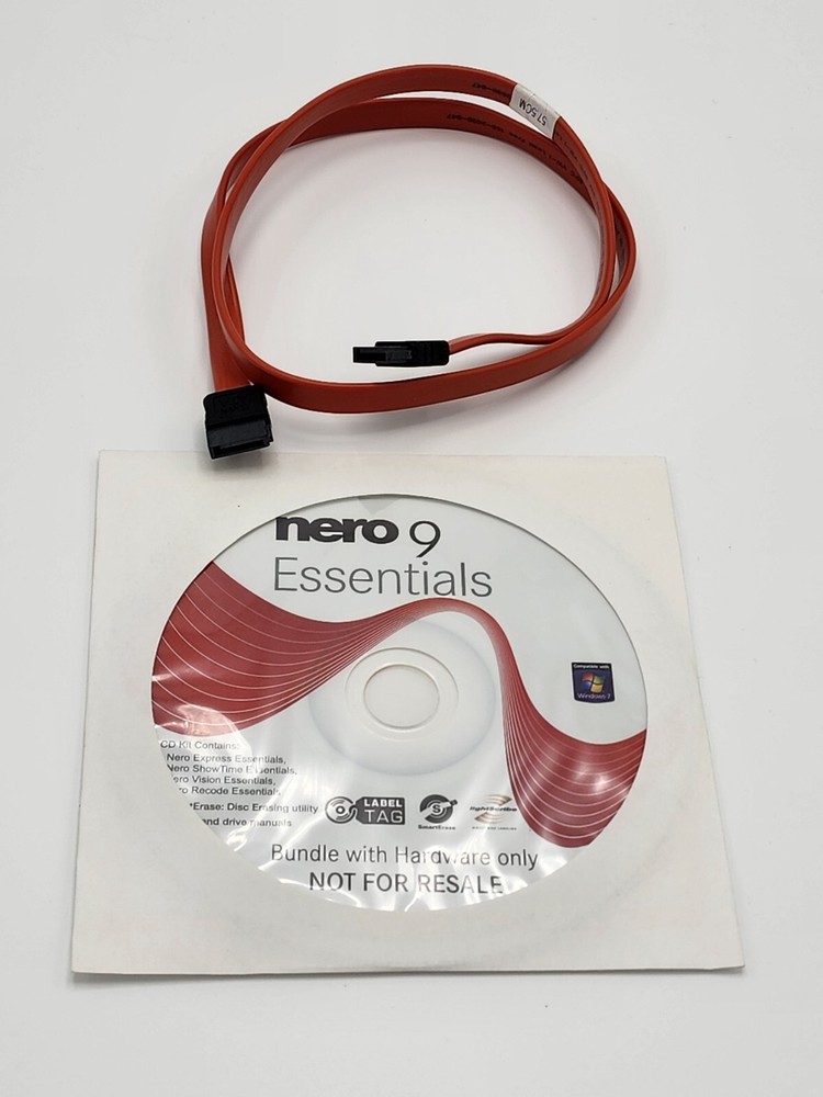 NERO MULTIMEDIA SUITE 9 ESSENTIAL and SATA data cable bundle