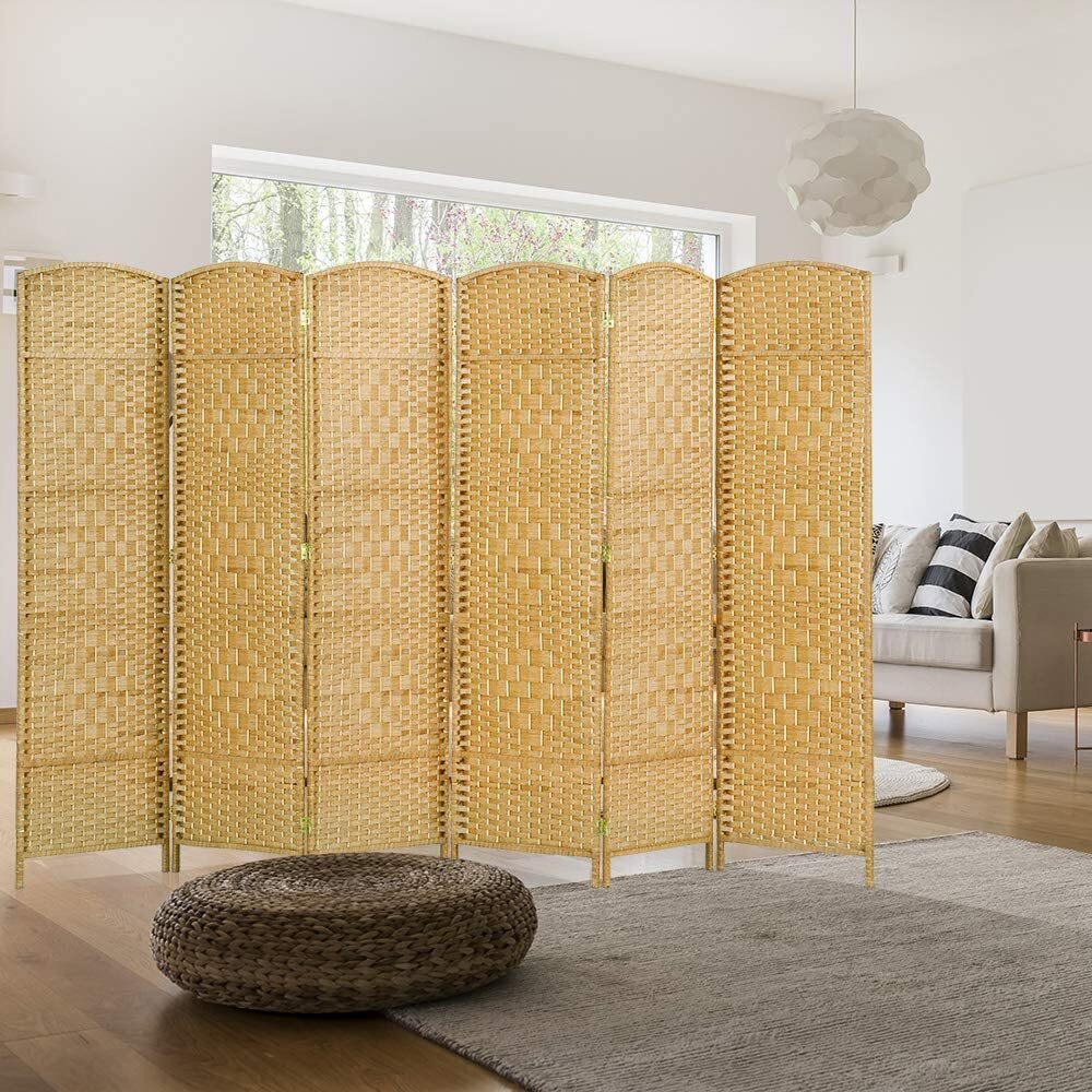 OSTYLE Room Divider 6 Panel Folding Privacy Screen Wall Partition Extra Wide US