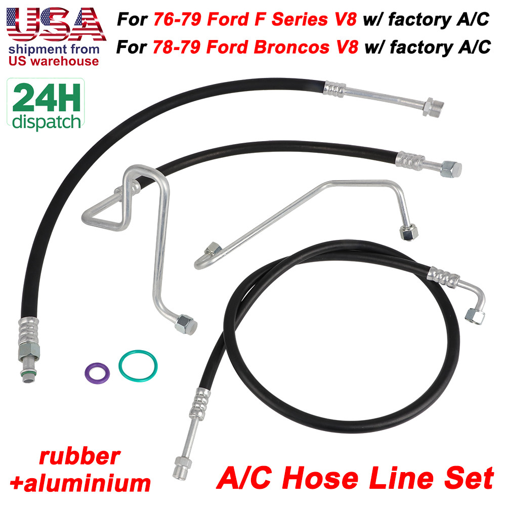 A/C Hoses Lines Set For 1976-1979 Ford F-100 F-150 & Bronco V8 Engine 1978-1979
