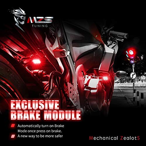 Motorcycle LED Light Kit Multi-Color Neon RGB Strips, Wireless Smart Remote