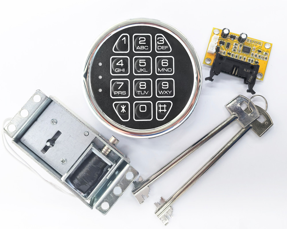 Gun Safe Lock Replacement Solenoid Lock & 2 master Keys Chrome Digital Keypad US