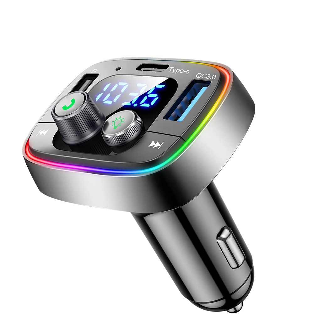 FM Transmitter Bluetooth MP3 Adapter QC3.0 Charger Handsfree Wireless Car Kit US