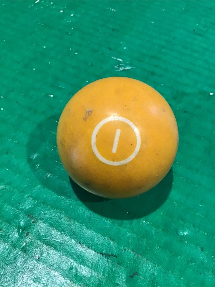 VTG Replacement Billiard Pool Ball 2 1/4" Diameter Number 1 Yellow Solid  (B)