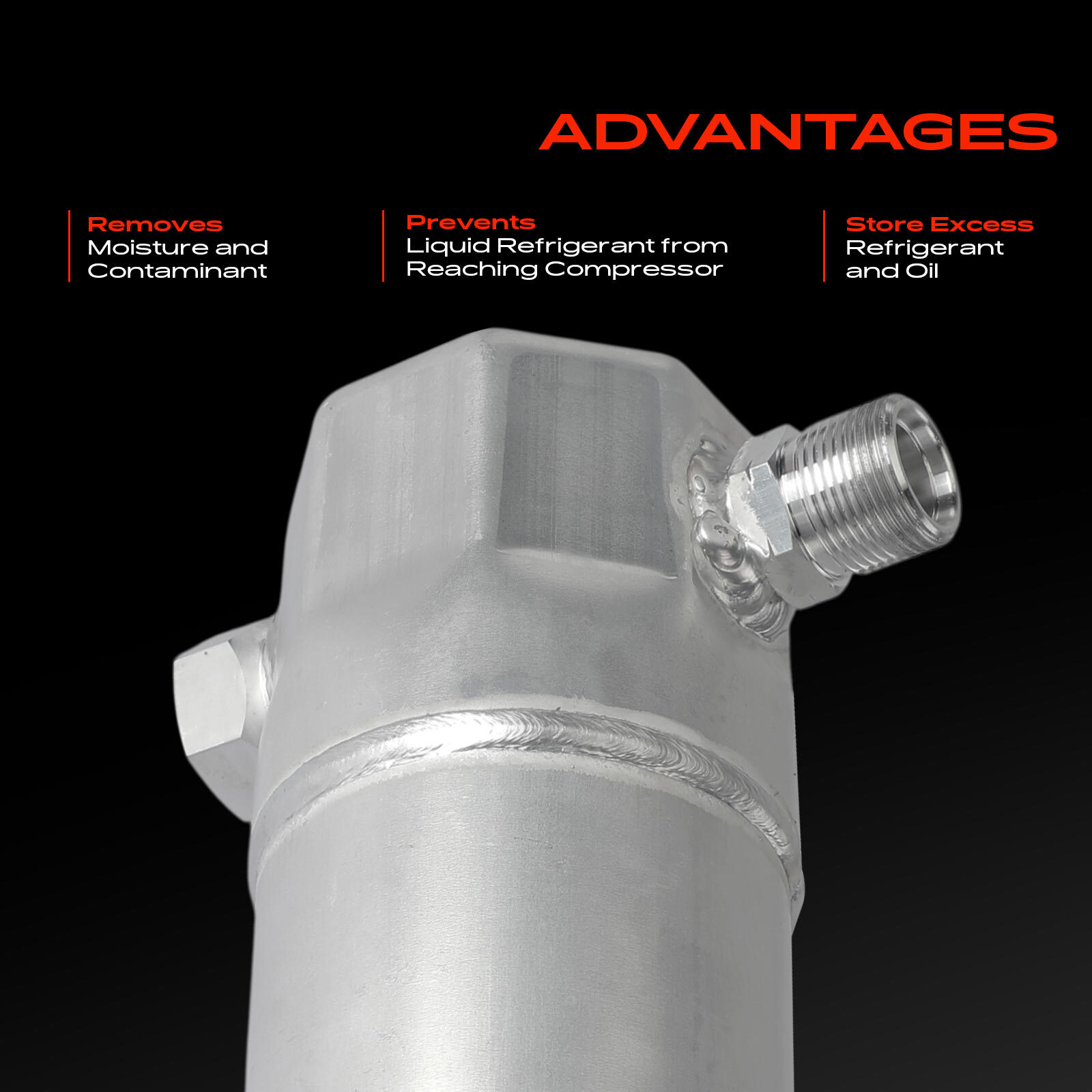 Aluminum A/C Receiver Drier for Chevrolet Blazer C1500 C2500 Suburban GMC K1500