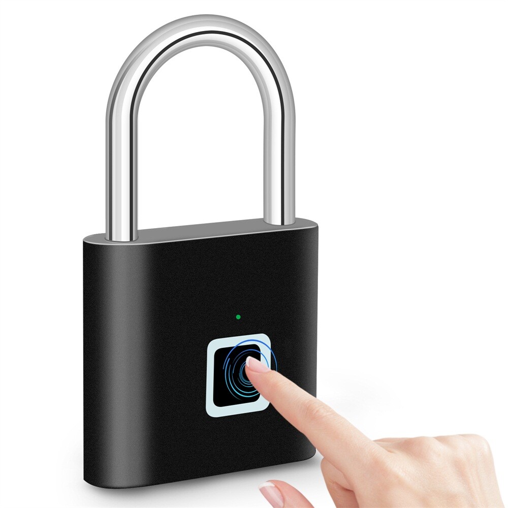 Waterproof Smart Fingerprint Door Lock Keyless Padlock Security USB Rechargeable