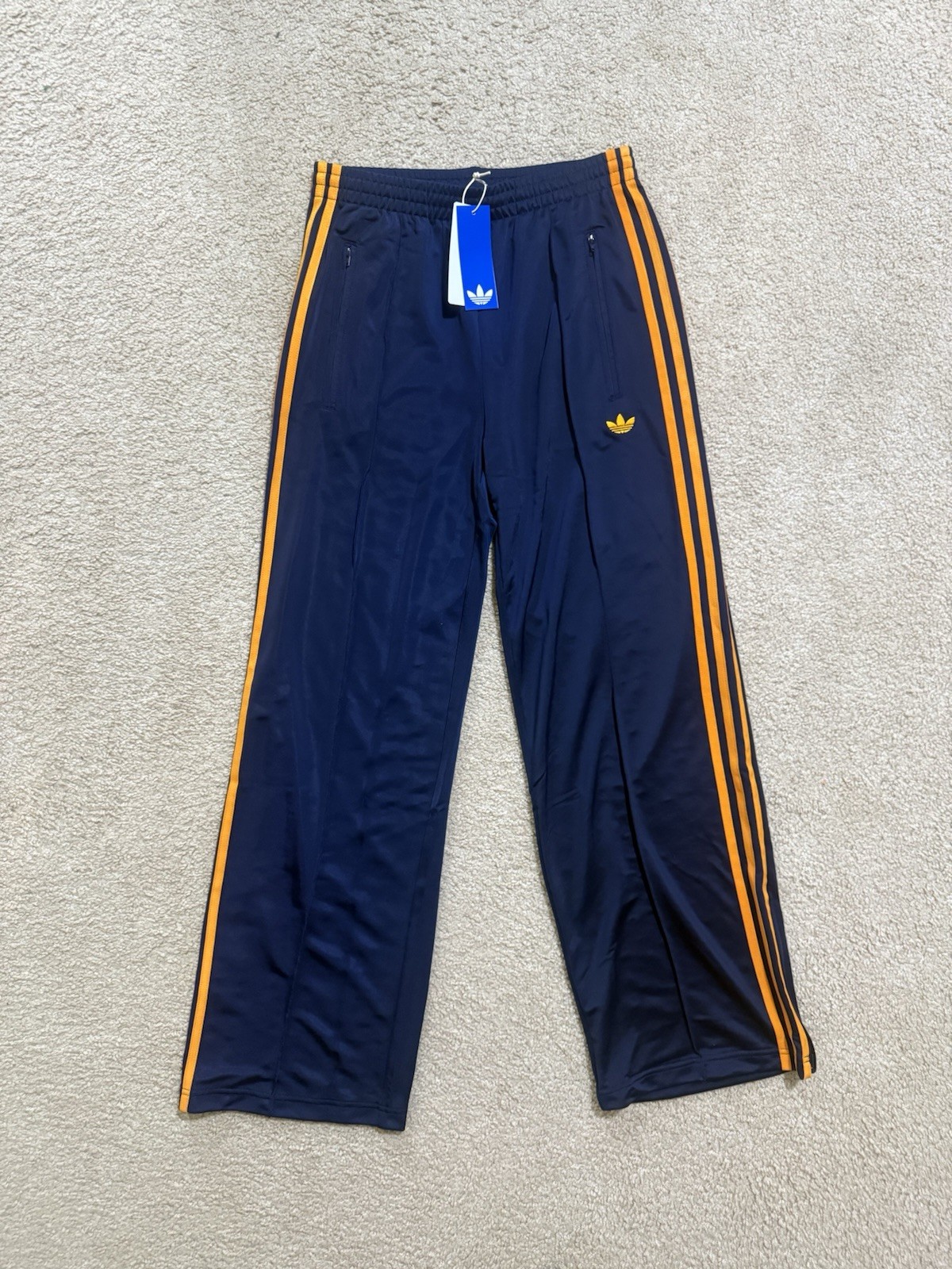 ADIDAS ORIGINALS FIREBIRD TREFOIL WOMENS TRACK PANTS JW1229 NAVY BLUE Size S, M