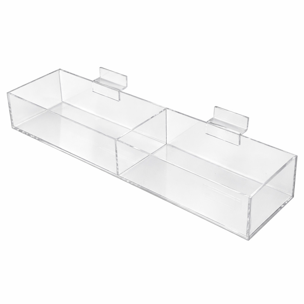 Acrylic Slatwall Display Bin – Multi-Compartments
