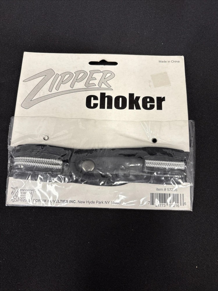 Zipper Choker Costume Accessory