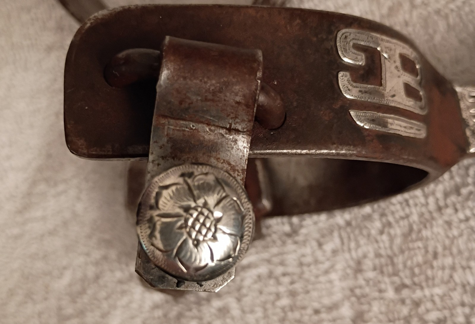 Nice Vintage Kurtis Rudelbach Hand Made Western Spurs Sterling Silver Mounted