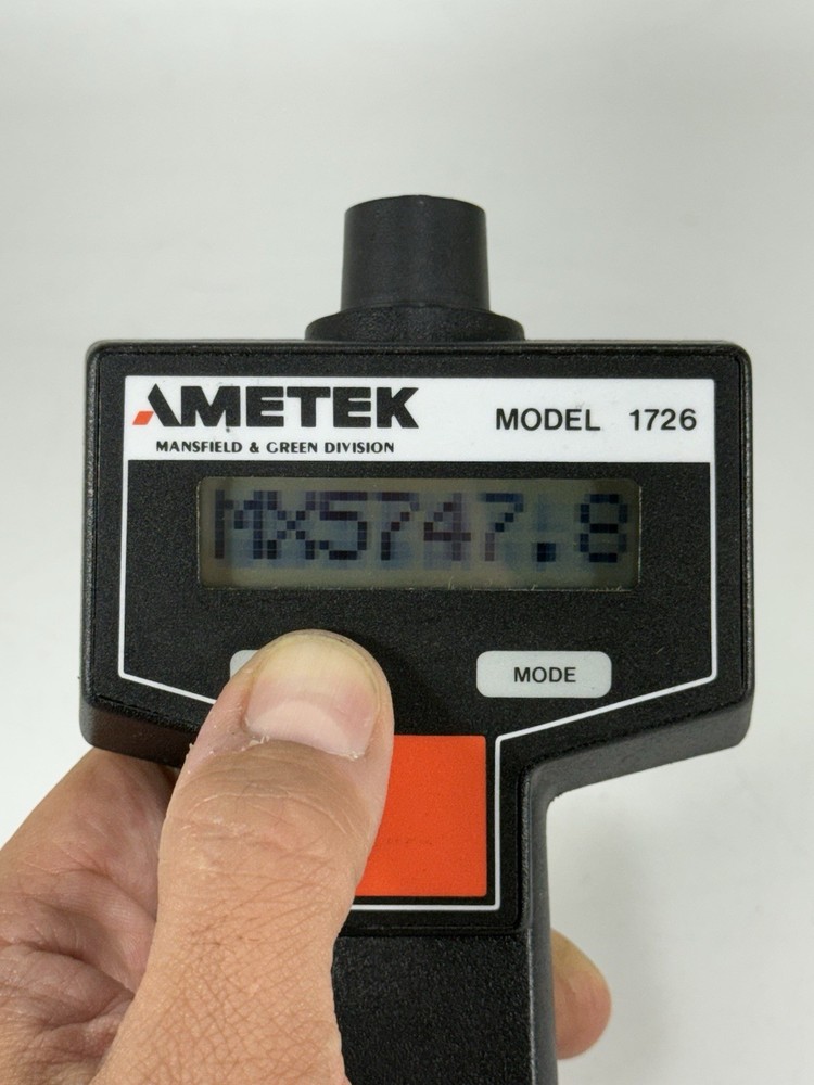 AMETEK Model 1726 Dual Function Digital Tachometer Handheld Meter in Case