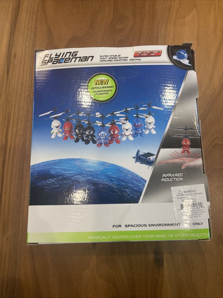 Flying Spaceman Helicopter Toy Drone Infrared Induction Sensor controlled RED ✨