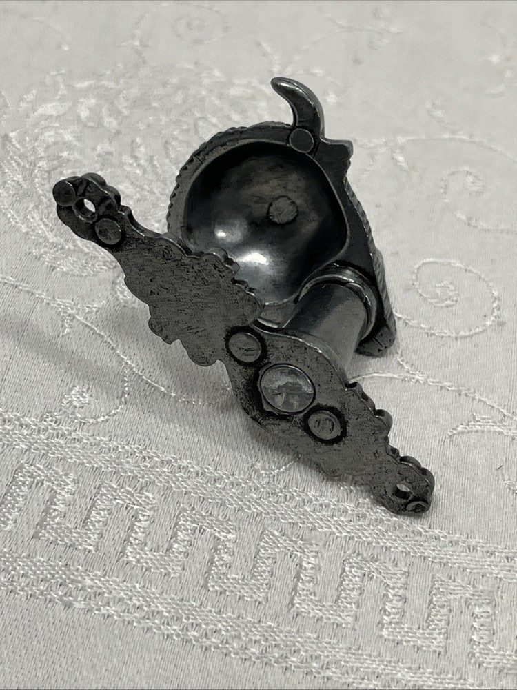 2 Buffalo Bison Wall Hook Keys Coats Single Hook Drawer Pull Pewter Ranch Spain