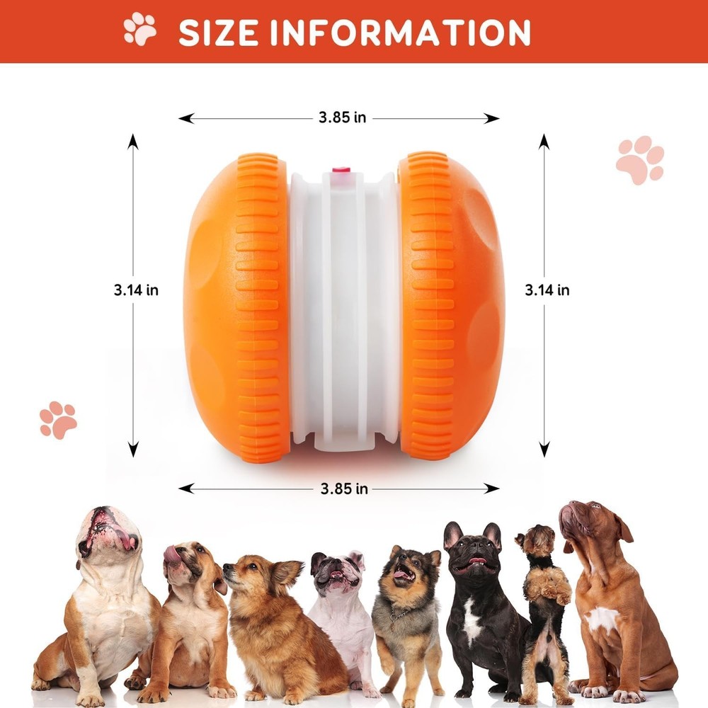 Interactive Dog Toys, Random Path Electric Automatic Moving and Rolling Dogs ...
