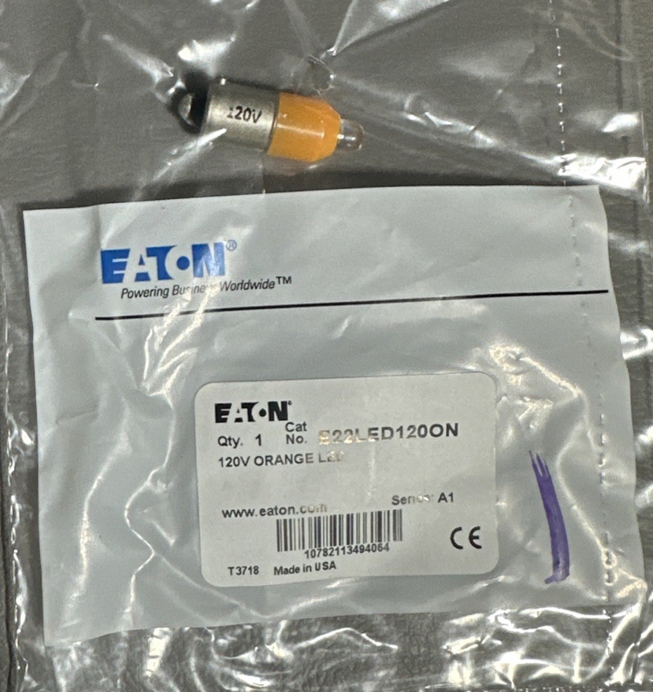 Eaton E22LED120ON Orange LED Bulb