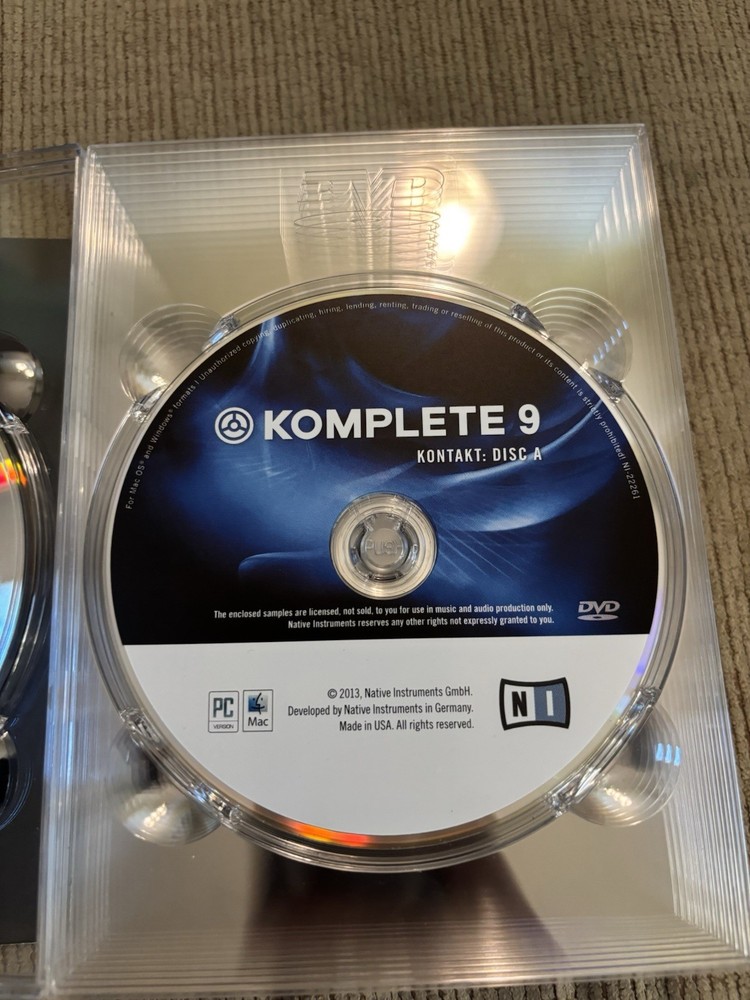 Komplete 9 Native Instruments & Effects Collection 12 Discs No Serial Number