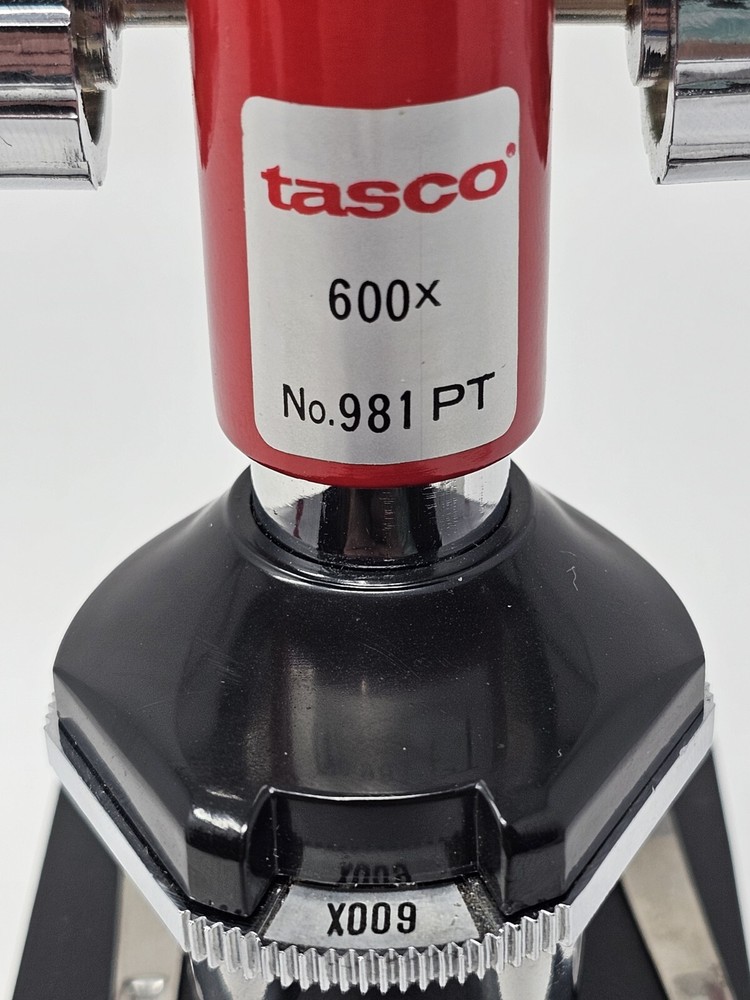 Vintage - 1984 Tasco 981PT Variable Power Microscope with Discovery Kit Slides