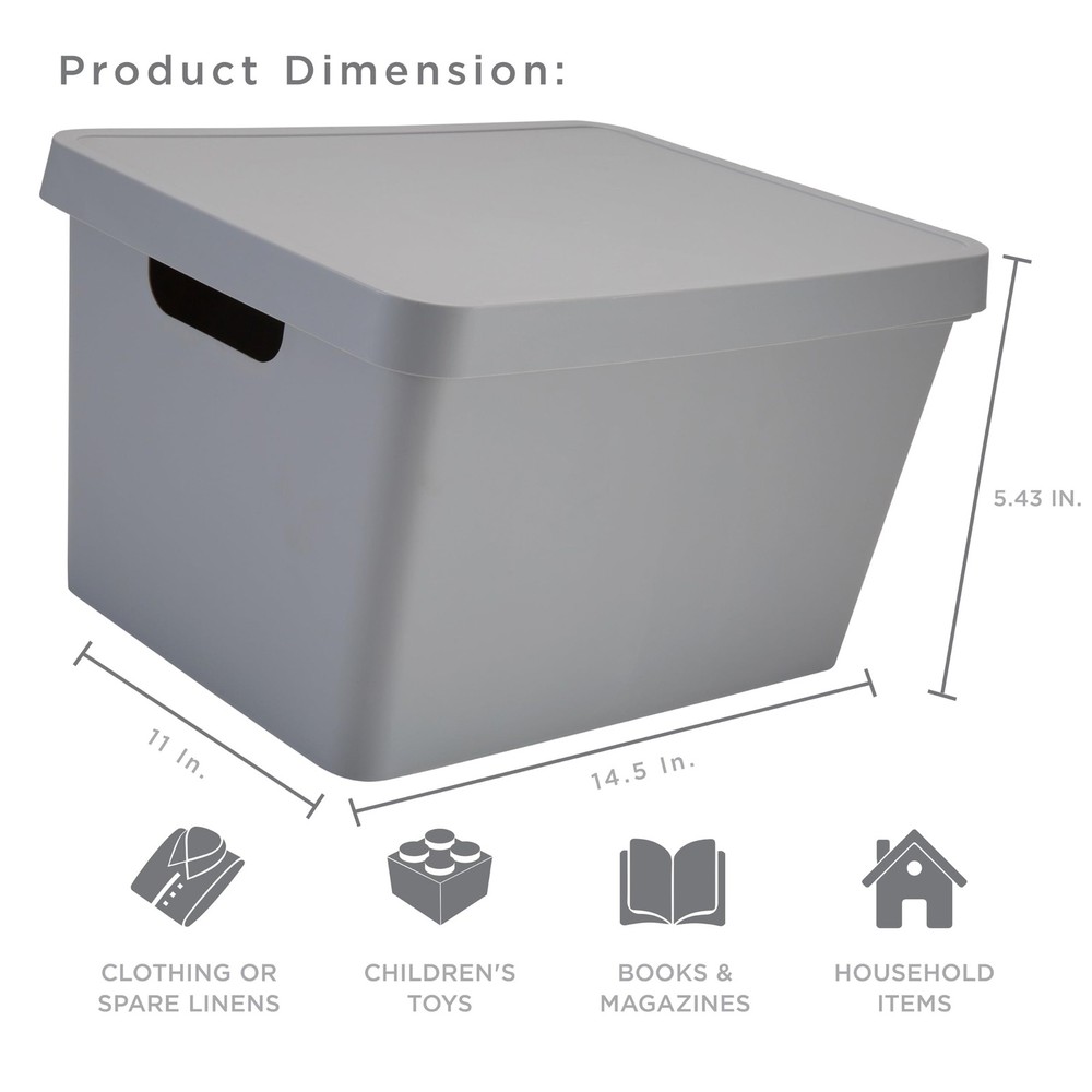 Simplify Large Vinto Storage Box | Stackable | Home Organization | Bathroom |...