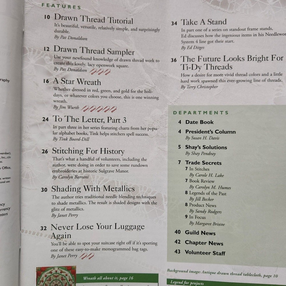 Needle Pointers Magazine Back Issue November 2005