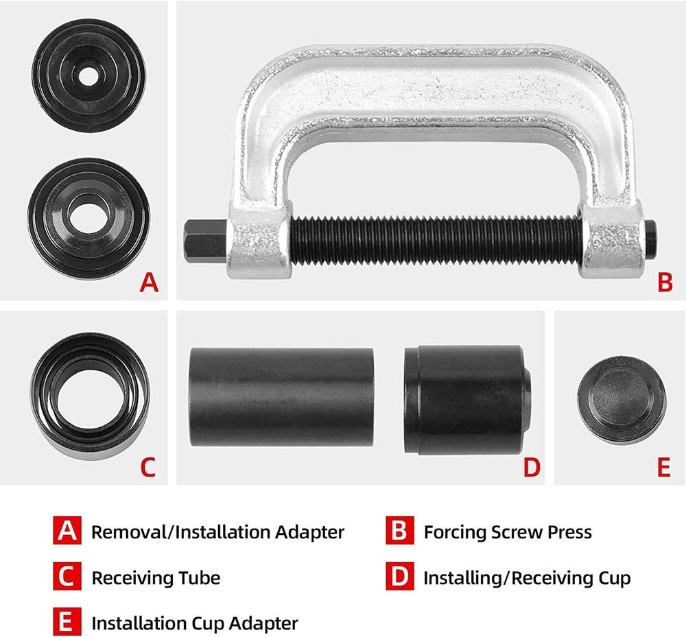 52 in 1 Custom Bushing Driver Set Bundle Ball Joint Press & U Joint Removal Tool