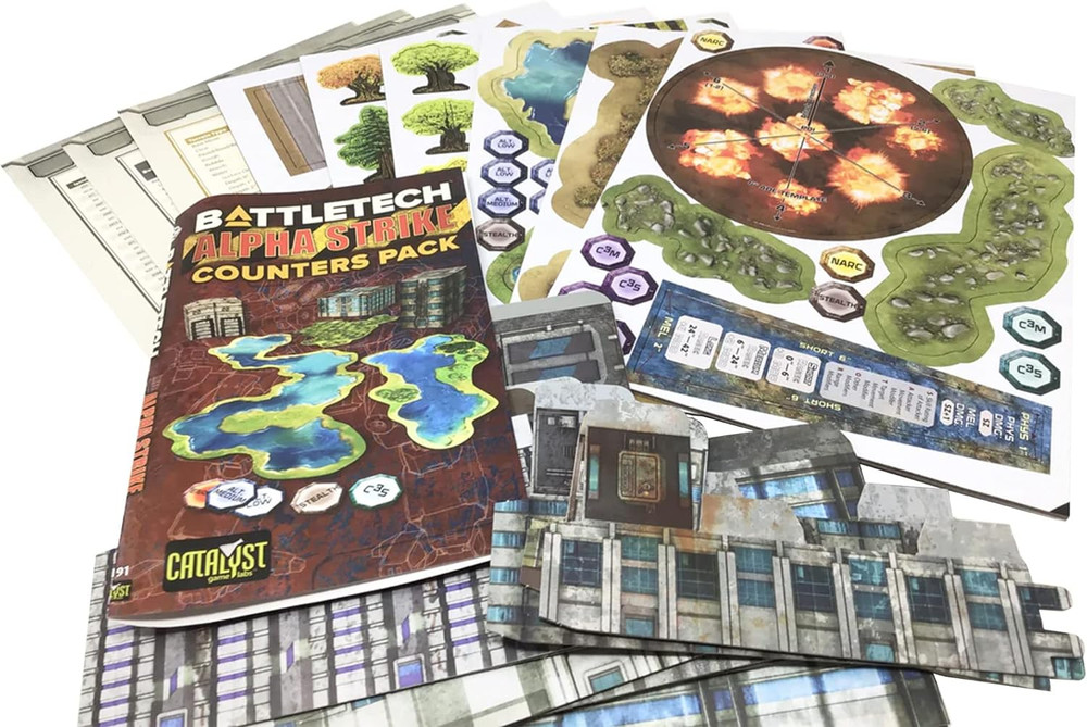 Battletech Counters Pack Alpha Strike - Miniatures Wargame Accessory for 2+ Play