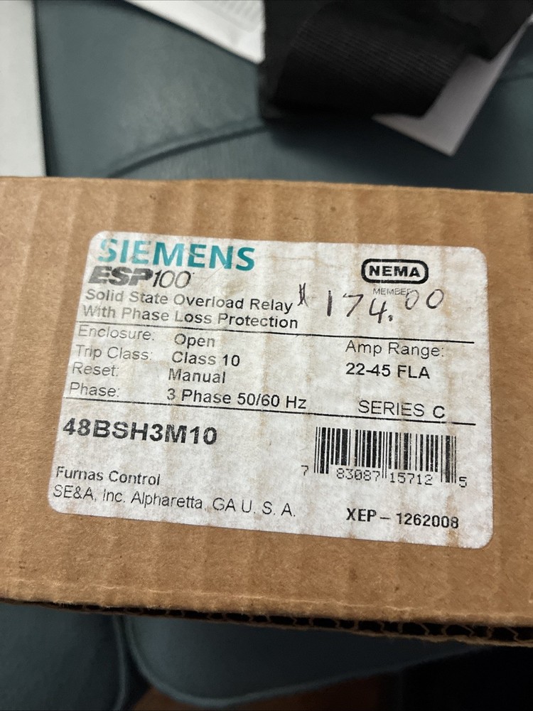 Siemens 48BSH3M10 (New) Adjustable Solid State Overload Relay