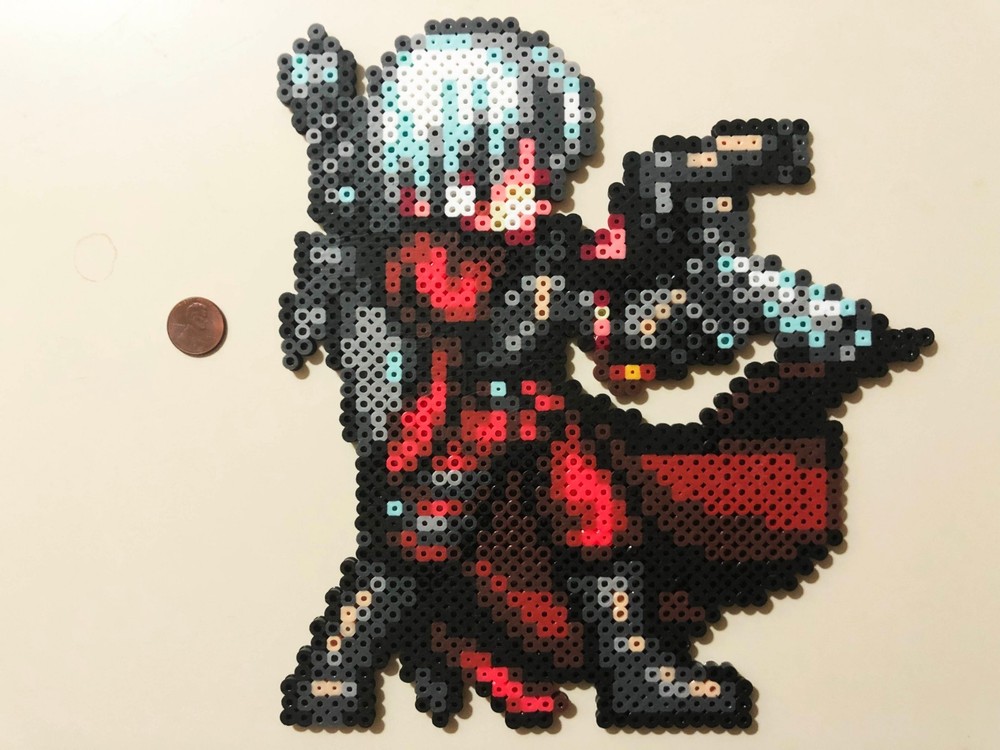 DANTE DEVIL MAY CRY BEAD SPRITE PERLER PIXEL ART CAPCOM GUNS CLASSIC RETRO
