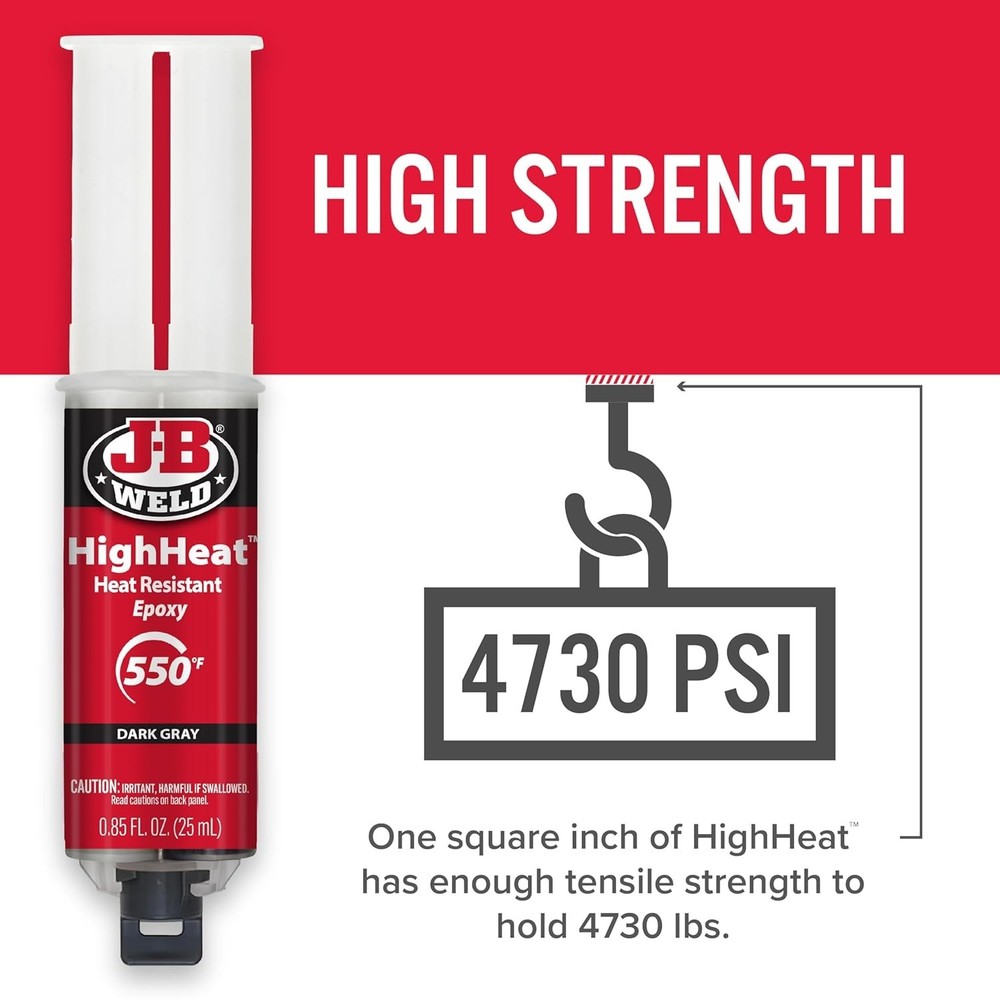 High Heat Epoxy Syringe, Dark Grey