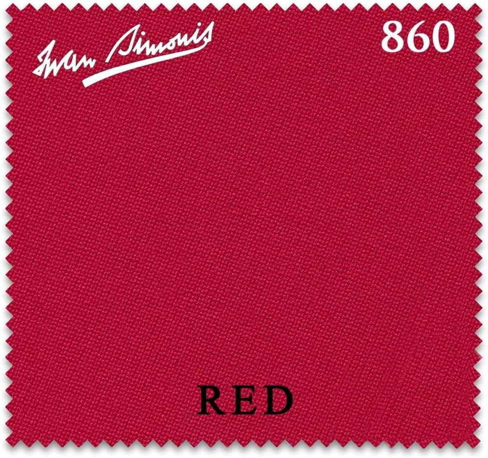 Simonis 860 Pool Table Cloth -Red 9FT