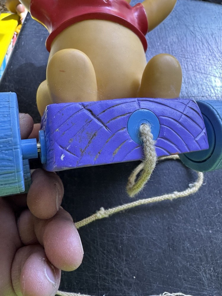 Vintage Disney Winnie The Pooh Pull String Toy Pull A Long