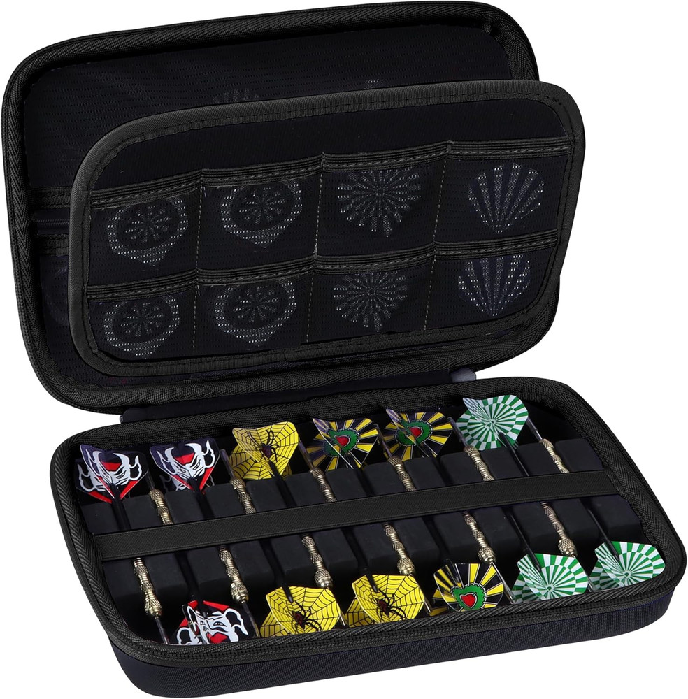 Dart Case for 12 Darts with Storage for Accessories and Extra Items