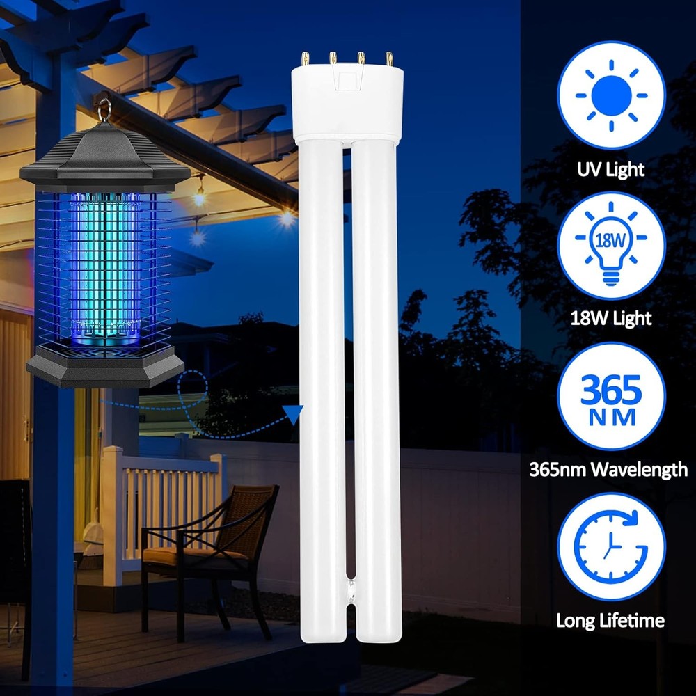 Bug Zapper Bulb 18W H Shaped 4 Pin Replacement Light