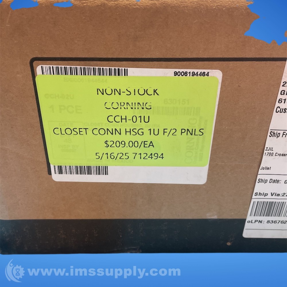 Corning CCH-01U 1U Rackmount Fiber Patch Panel Housing FNOB